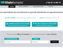 Tablet Screenshot of distri-emploi.com